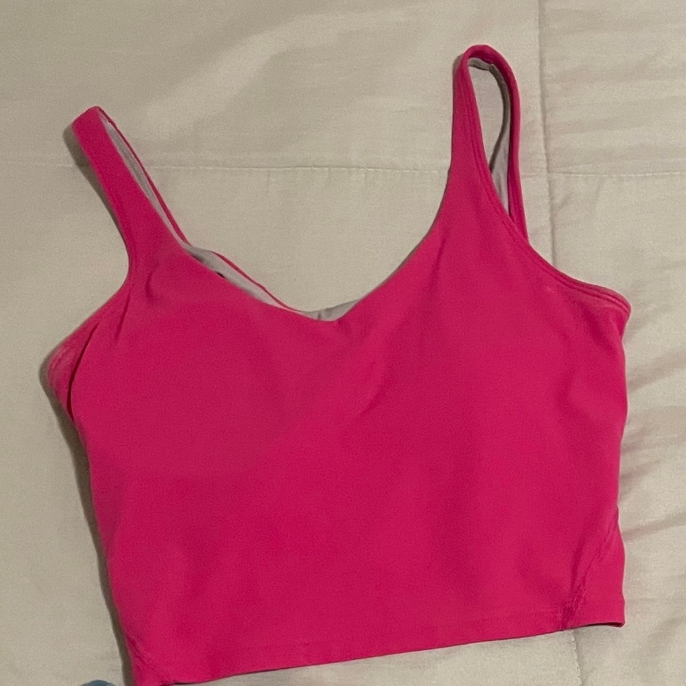 Pink athletic tank top